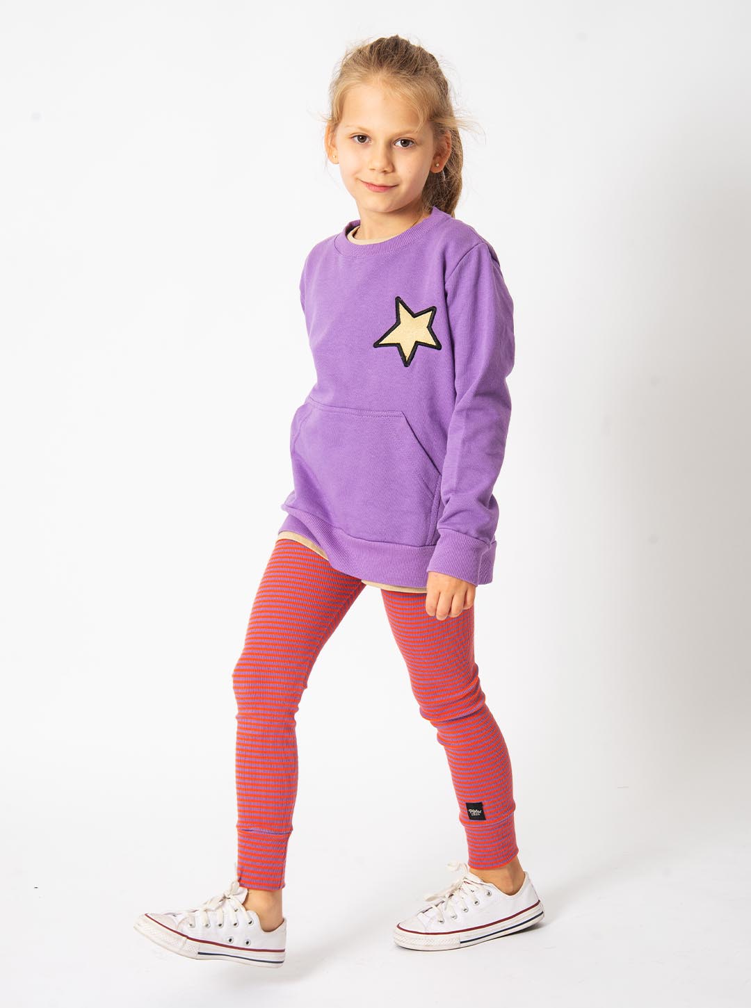 Calça Legging Infantil Canelada Rosa