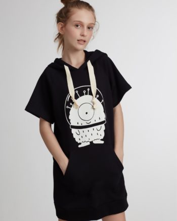 Vestido Infantil com Capuz Pistol Star Kika