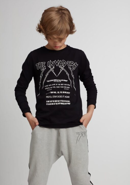 Camiseta Unissex de Manga longa Infantil Pistol Star Nico