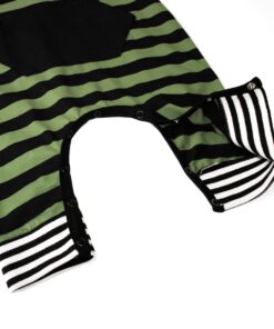 macacão unissex bebê listrado manga longa