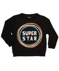 blusa moletom infantil unissex pistol star moda