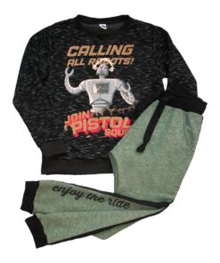 blusa calça moletom infantil unissex pistol star