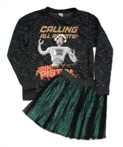 blusa unissex infantil saia tule meninas