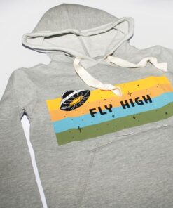 moletom infantil unissex capuz estampado disco voador