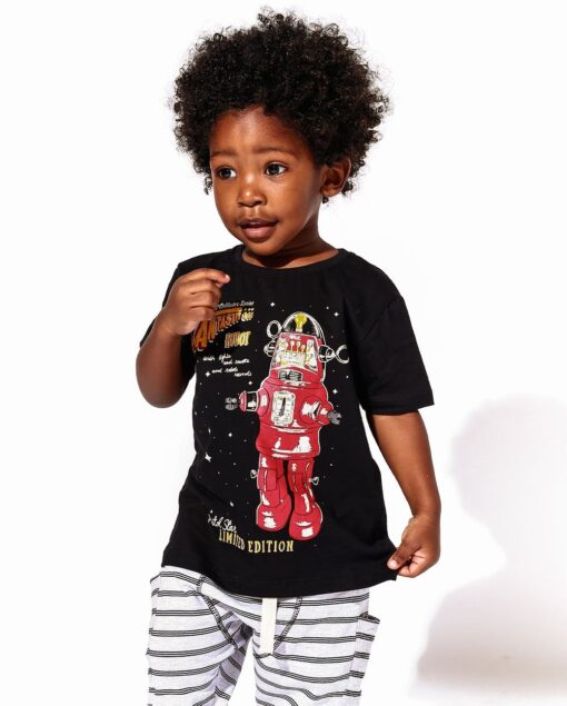 Camiseta Unissex Para Bebê Pistol Star Burk