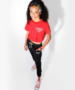 blusa cropped feminina calça infantil unissex de moletom saruel