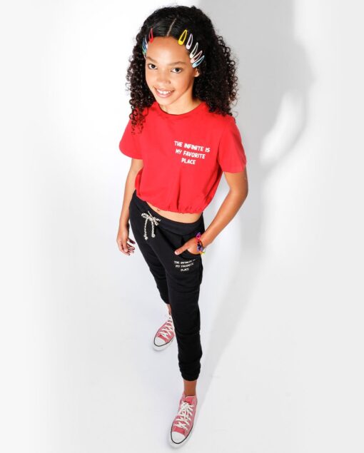 blusa cropped feminina calça infantil unissex de moletom saruel