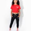 blusa cropped feminina calça infantil unissex de moletom saruel