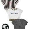 kit blusas cropped infantil feminina meninas