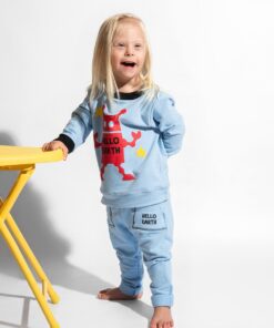 roupa infantil bebe outono inverno 2021 moletom unissex meninos meninas calça e blusão com estampa robô