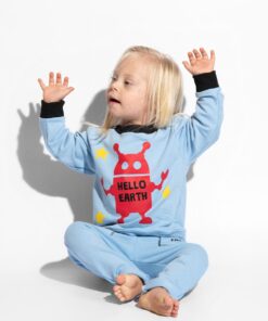 roupa infantil bebe outono inverno 2021 moletom unissex meninos meninas calça e blusão com estampa robô