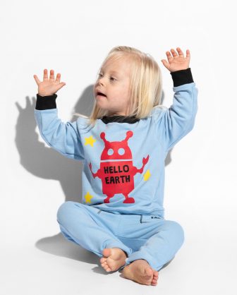 roupa infantil bebe outono inverno 2021 moletom unissex meninos meninas calça e blusão com estampa robô