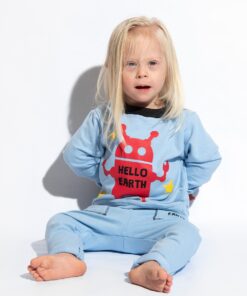 roupa infantil bebe outono inverno 2021 moletom unissex meninos meninas calça e blusão com estampa robô