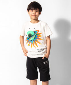 camiseta infantil estampada meninos masculina bermuda moletom