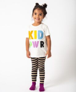 moda infantil roupa de inverno para bebês e crianças com estampa colorida calça legging listrada e camiseta unissex