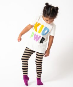 moda infantil roupa de inverno para bebês e crianças com estampa colorida calça legging listrada e camiseta unissex