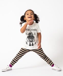 moda infantil roupa de inverno para bebês e crianças com estampa colorida calça legging listrada e camiseta unissex