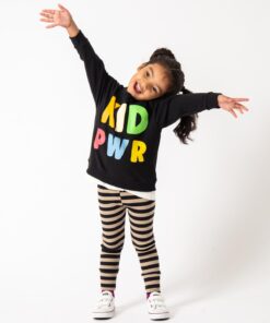 moda infantil roupa de inverno conjunto de moletom para bebês e crianças com estampa colorida e legging listrada